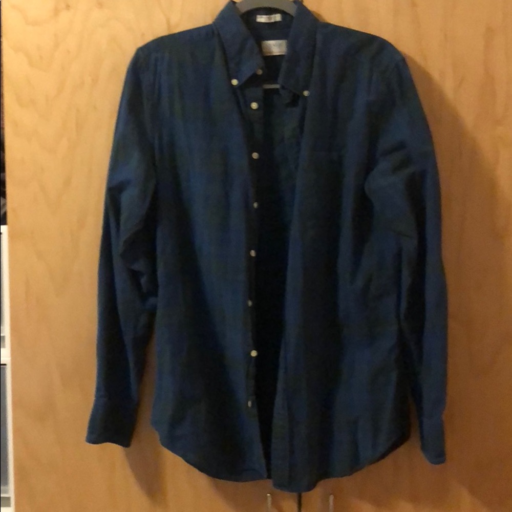 Plaid button down shirt